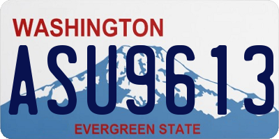 WA license plate ASU9613