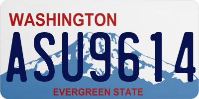 WA license plate ASU9614