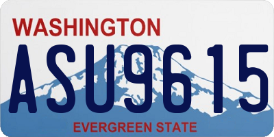 WA license plate ASU9615