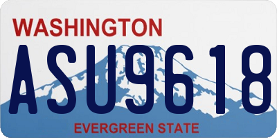 WA license plate ASU9618