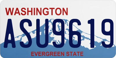 WA license plate ASU9619