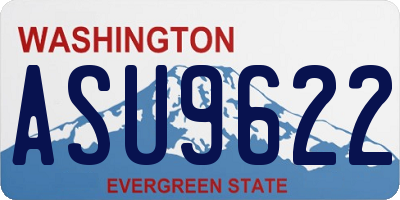 WA license plate ASU9622
