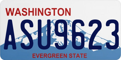WA license plate ASU9623