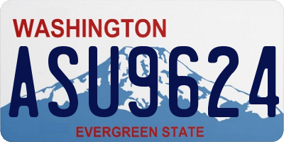 WA license plate ASU9624