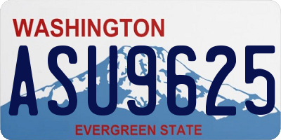 WA license plate ASU9625