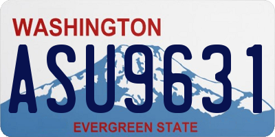 WA license plate ASU9631