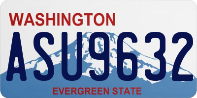 WA license plate ASU9632