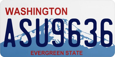 WA license plate ASU9636