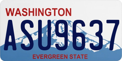 WA license plate ASU9637