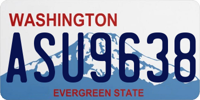 WA license plate ASU9638