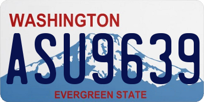 WA license plate ASU9639