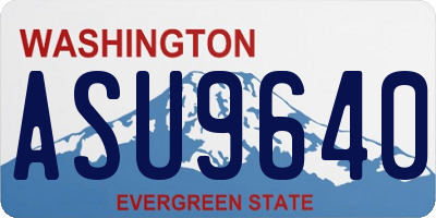 WA license plate ASU9640