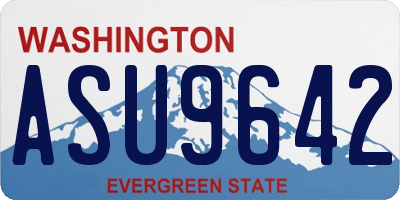 WA license plate ASU9642