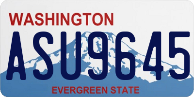 WA license plate ASU9645