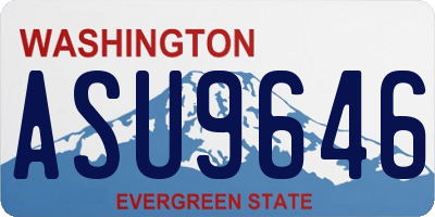WA license plate ASU9646