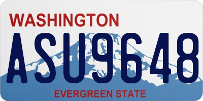 WA license plate ASU9648