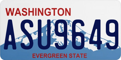 WA license plate ASU9649