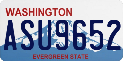 WA license plate ASU9652