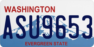 WA license plate ASU9653