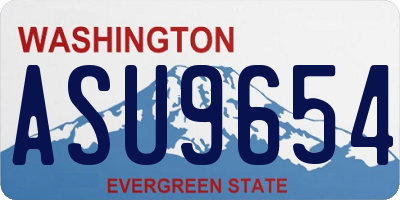 WA license plate ASU9654