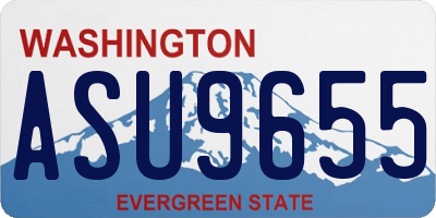 WA license plate ASU9655