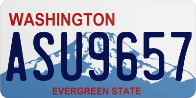 WA license plate ASU9657