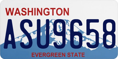 WA license plate ASU9658