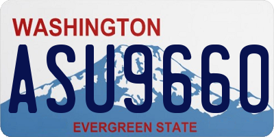 WA license plate ASU9660