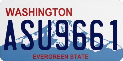 WA license plate ASU9661
