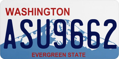 WA license plate ASU9662