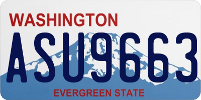 WA license plate ASU9663