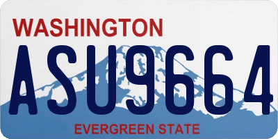 WA license plate ASU9664