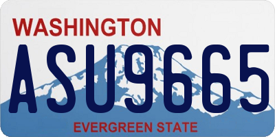 WA license plate ASU9665