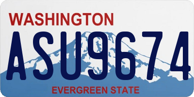 WA license plate ASU9674