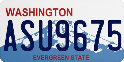 WA license plate ASU9675