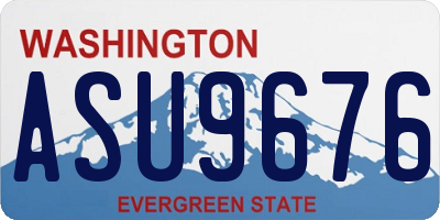 WA license plate ASU9676