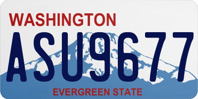 WA license plate ASU9677