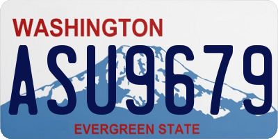 WA license plate ASU9679