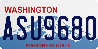 WA license plate ASU9680