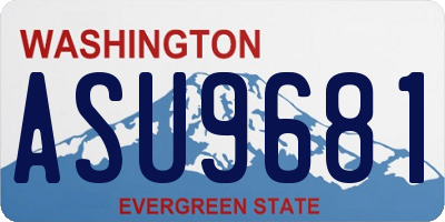 WA license plate ASU9681