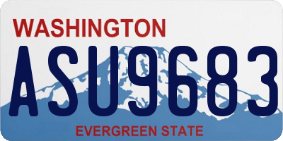 WA license plate ASU9683