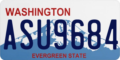 WA license plate ASU9684