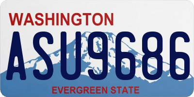 WA license plate ASU9686