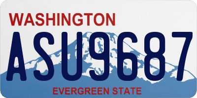 WA license plate ASU9687