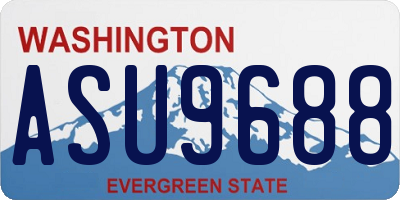 WA license plate ASU9688