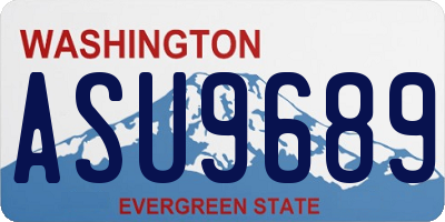 WA license plate ASU9689
