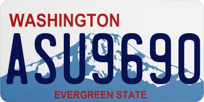WA license plate ASU9690