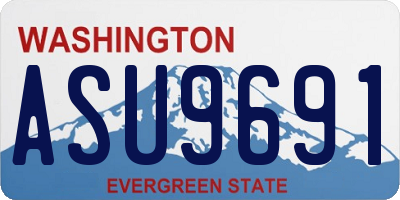 WA license plate ASU9691