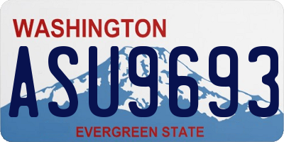 WA license plate ASU9693