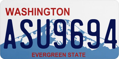 WA license plate ASU9694